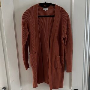 Women's Rust Open Front Cardigan